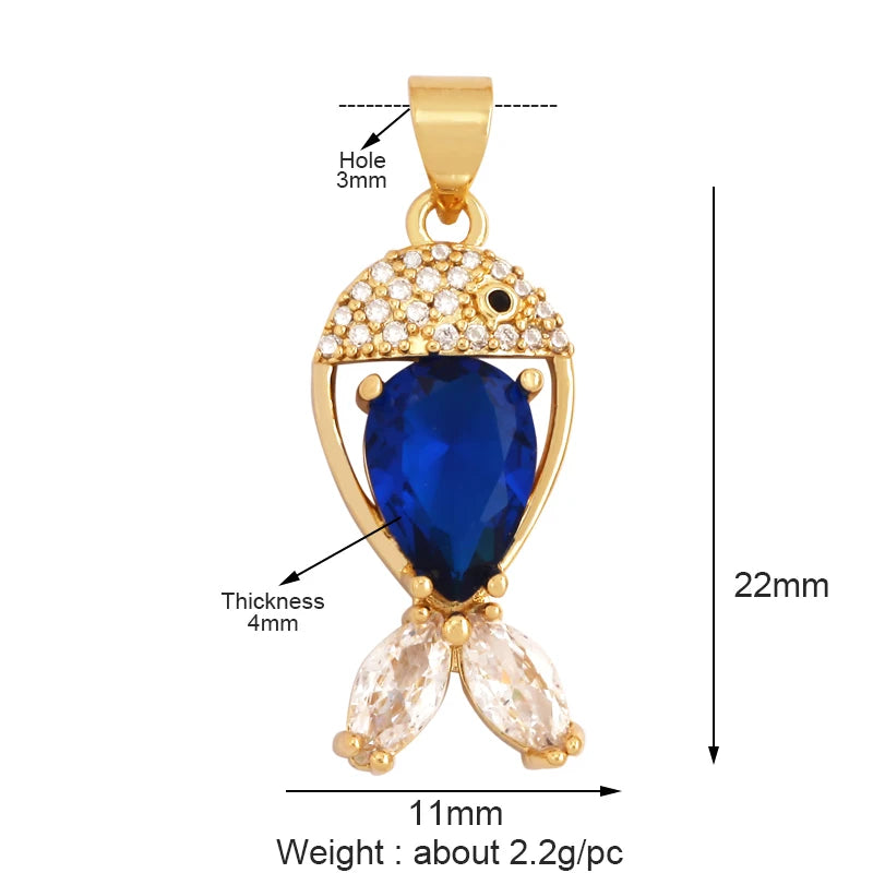 Nautilus 18k Gold Plated Zircon Charm Collection