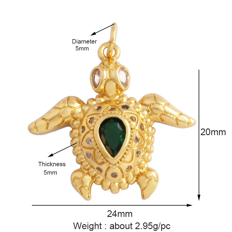 Nautilus 18k Gold Plated Zircon Charm Collection