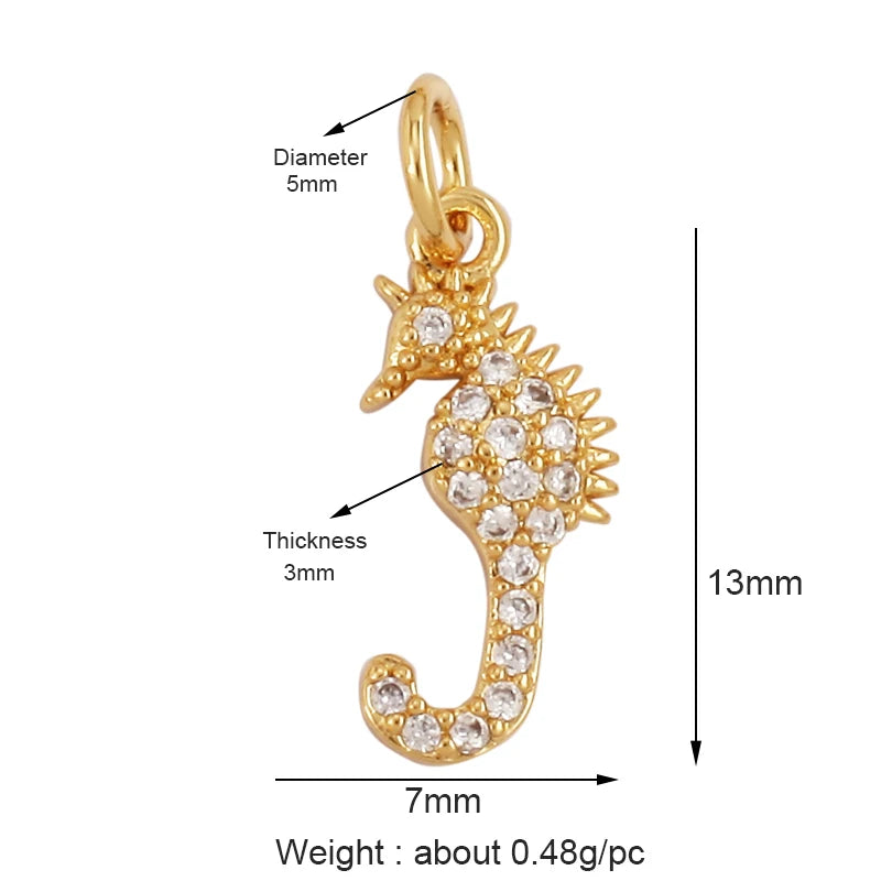 Ocean Jams 18k Gold Plated Zircon Charm Collection