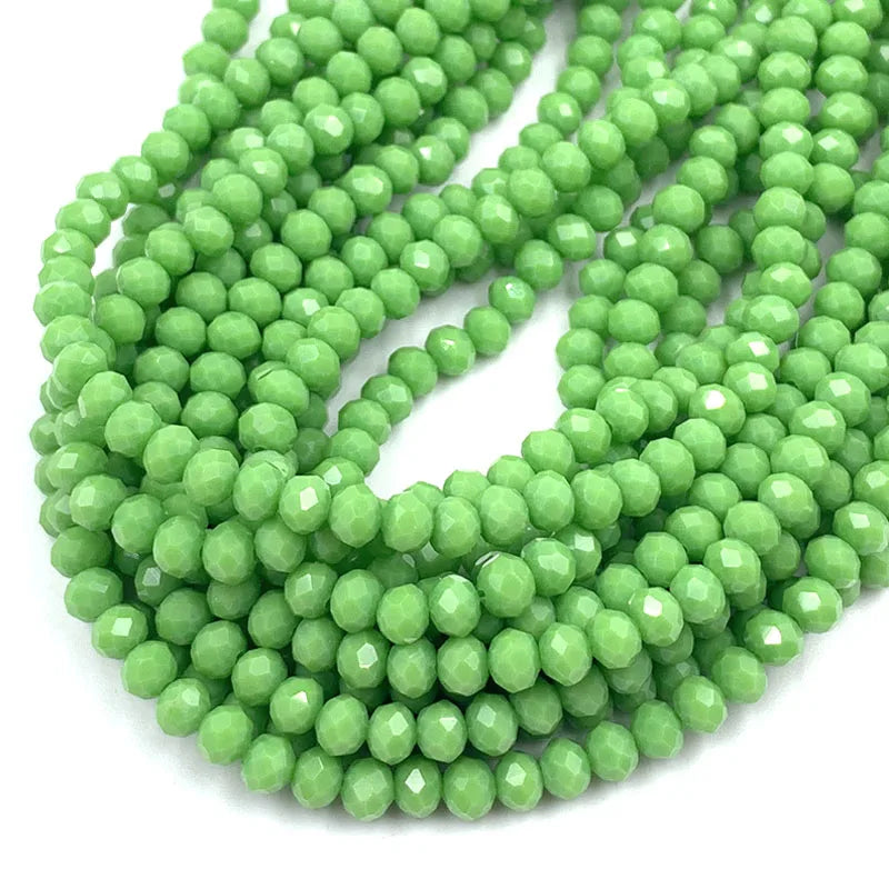 Faceted Crystal Beads, Loose Rondelle Spacers 2 3 4 6 8mm