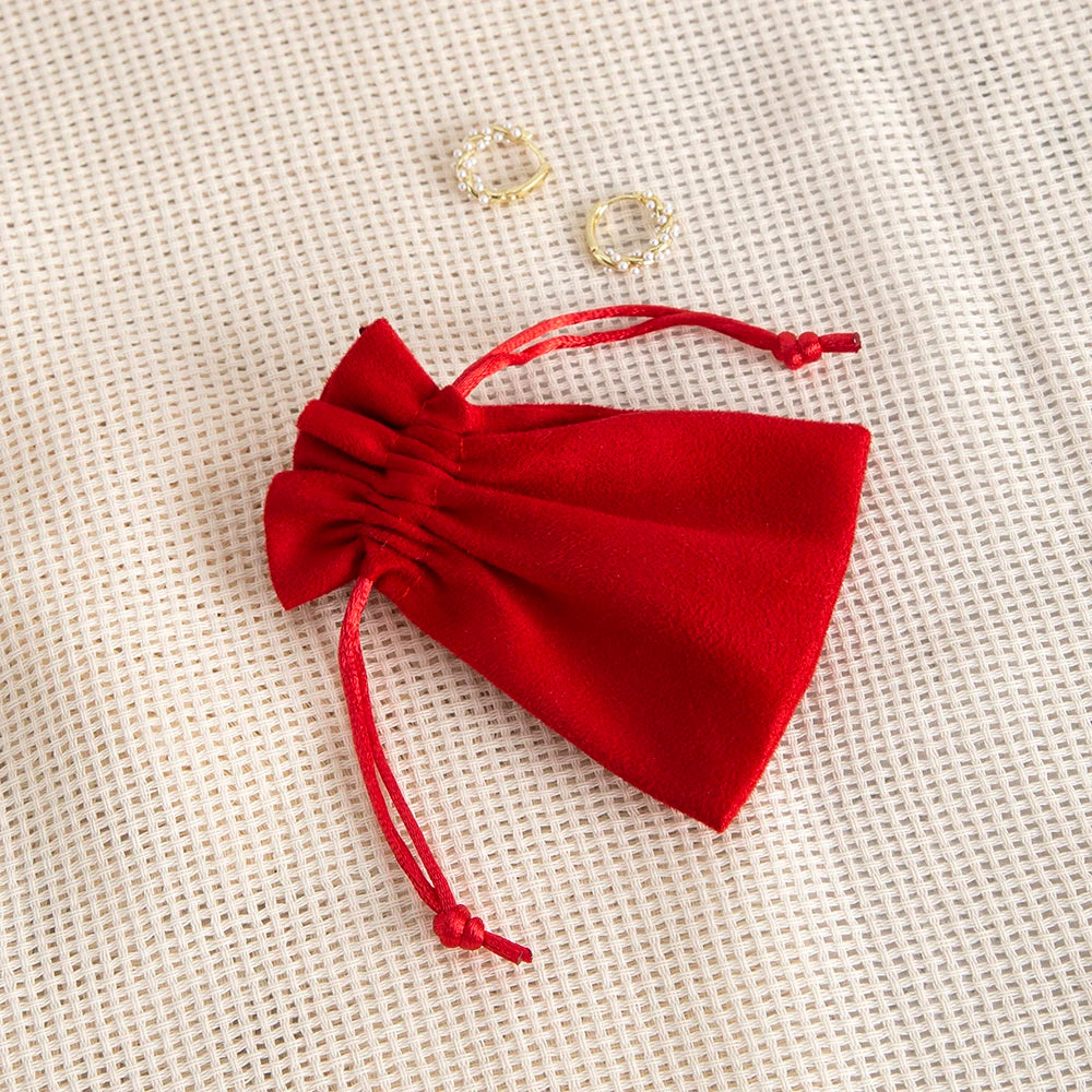 Velvet Drawstring Bags, Small Gift Pouches, 5pack Jewelry Packaging and Display