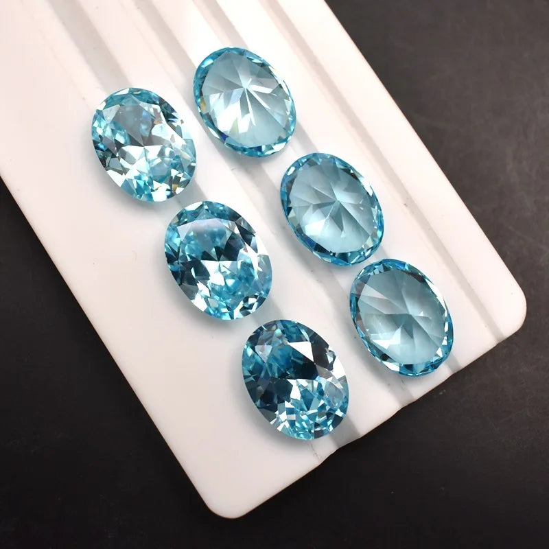 Natural Mined Light Aquamarines, Unheated ,12.50 Cts 12x16mm Oval Cut AAAA+ Loose Gems