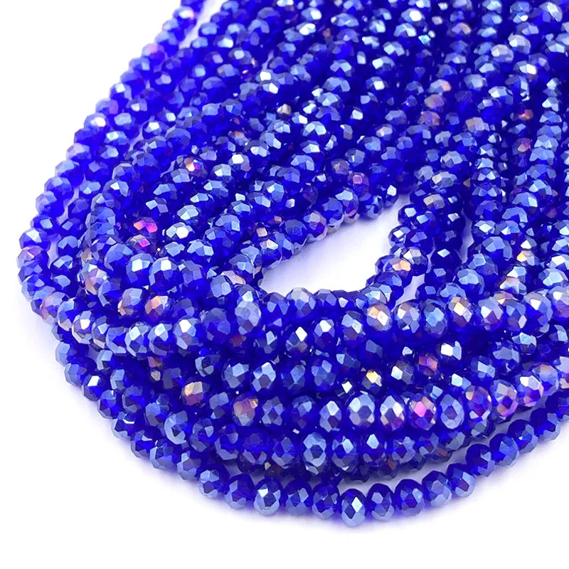 Faceted Crystal Beads, Loose Rondelle Spacers 2 3 4 6 8mm