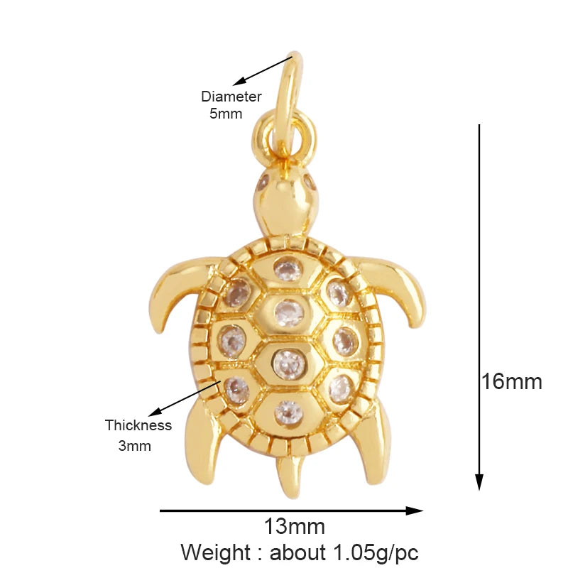 Nautilus 18k Gold Plated Zircon Charm Collection