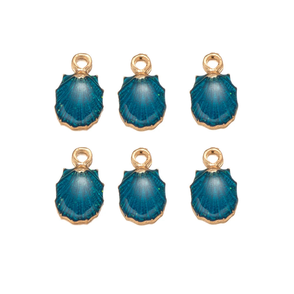 Oceanic Gold Plated Sea Shell Charms 10pcs