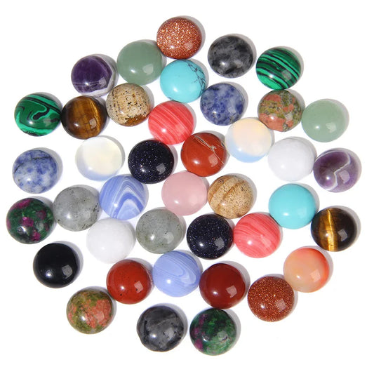 Gemstone Cabochons, 4mm-14mm, 10Pcs