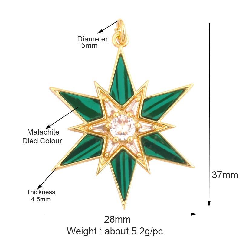 Celestial 18K Gold Inlaid Cubic Zirconia Charm Collection