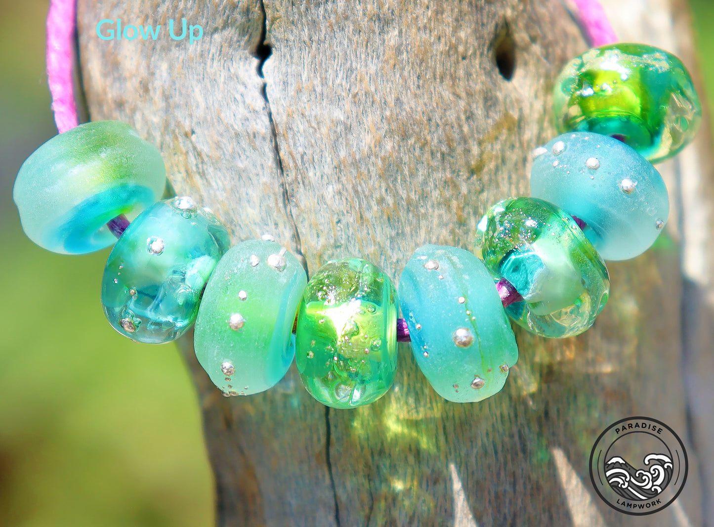 Perles de verre artisanales en coquillages de Baja pour la conception de bijoux