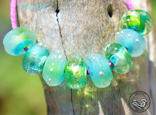 Glow Up Handmade Glass Lampwork Accent Beads for Jewelry Design