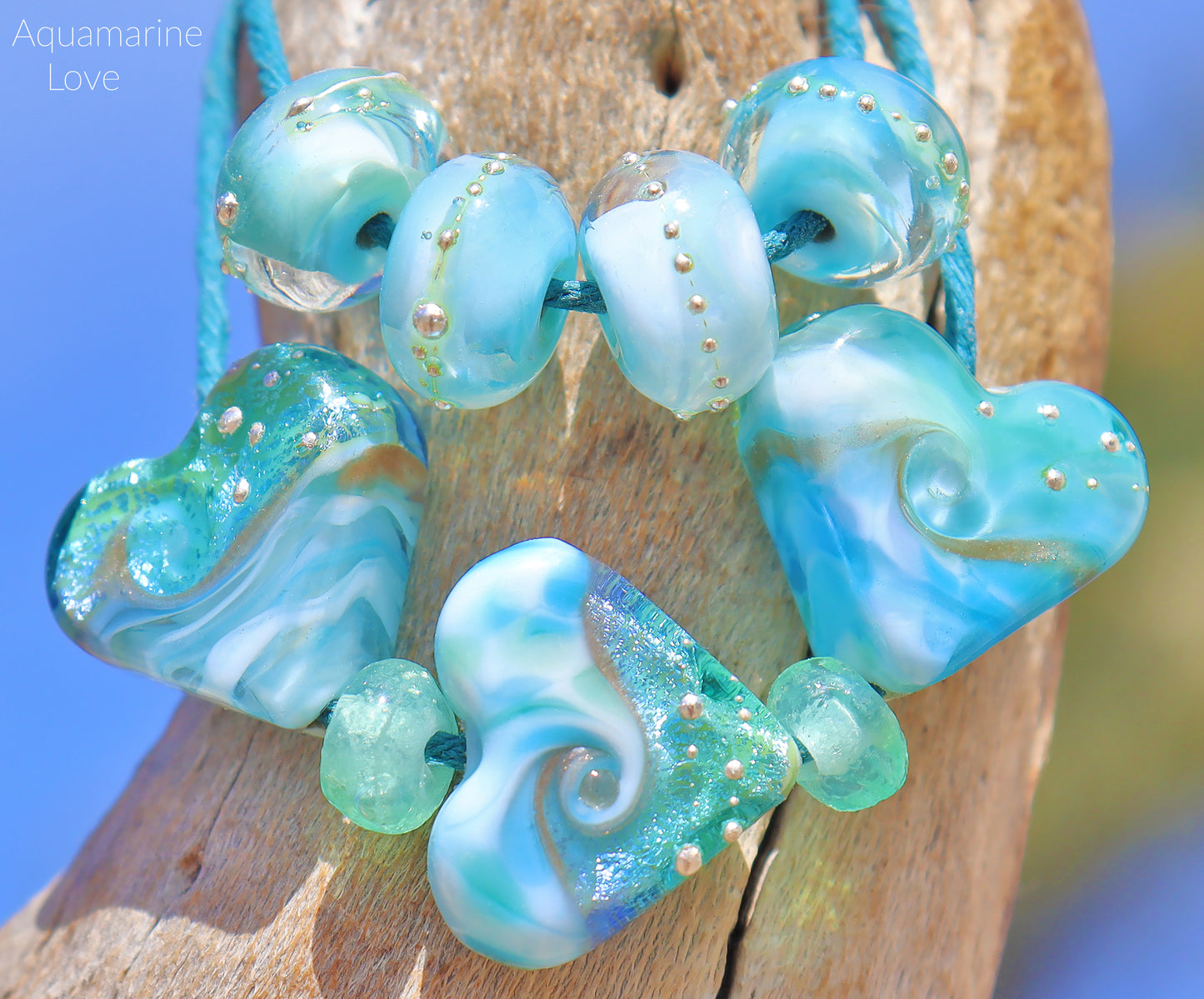 Perles de verre soufflées au limoncello, perles d'art en verre faites à la main pour la conception de bijoux