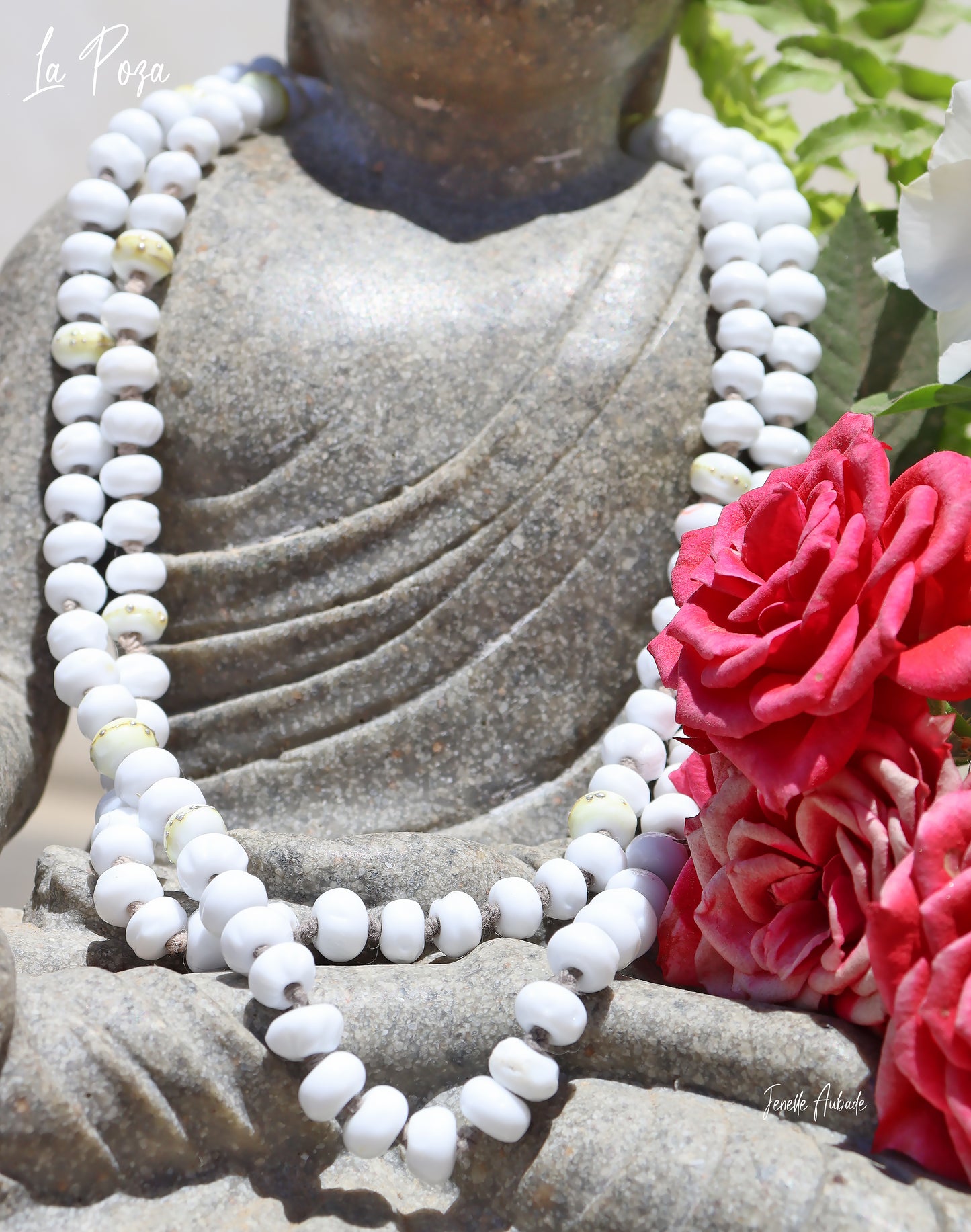 Collier en verre noué à la vanille de Tahiti, perles en verre soufflé, style bohème, mariage, anniversaire, vacances à la plage, élégance décontractée