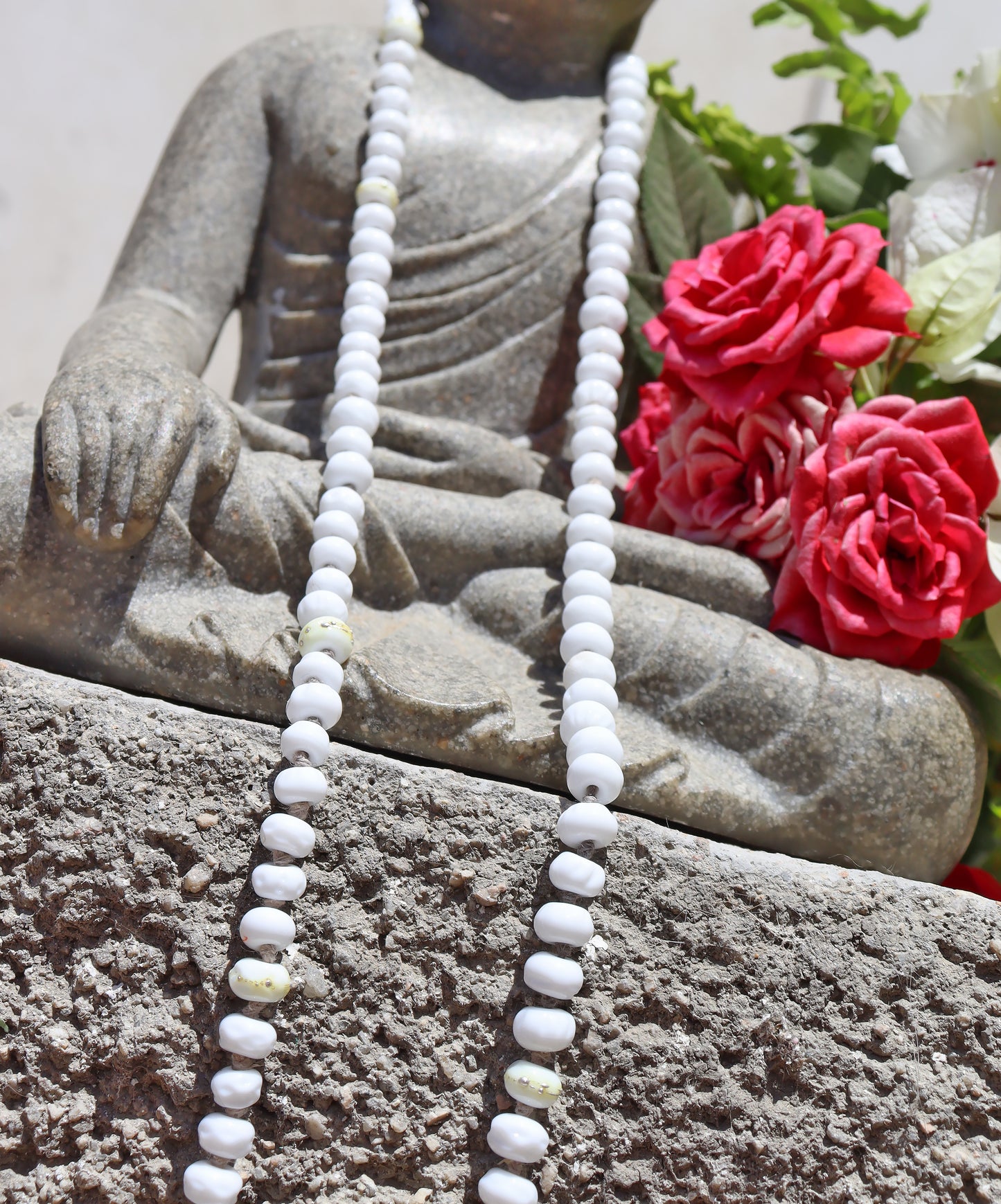 Collier en verre noué à la vanille de Tahiti, perles en verre soufflé, style bohème, mariage, anniversaire, vacances à la plage, élégance décontractée