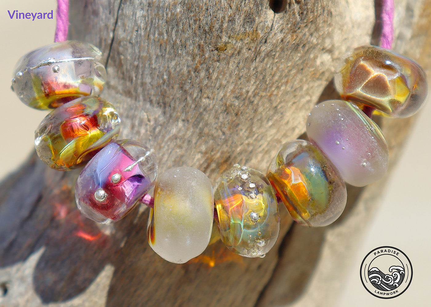 Vineyard Handmade Glass Lampwork Accent Beads for Jewelry Design